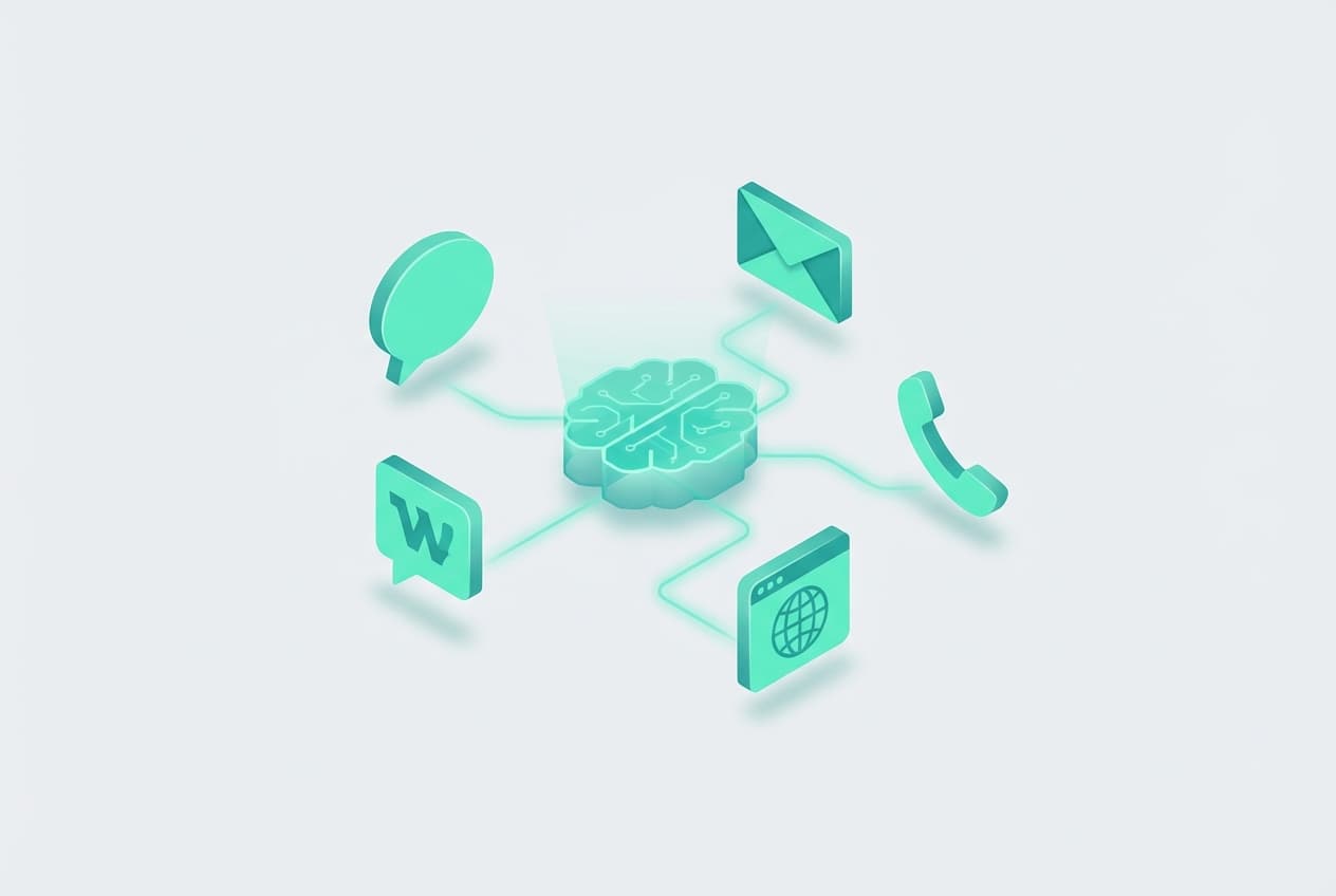 Omnichannel AI hub verbindt chat, e-mail, telefoon, WhatsApp en web - één AI-brein voor alle klantkanalen in Zuid-Limburg